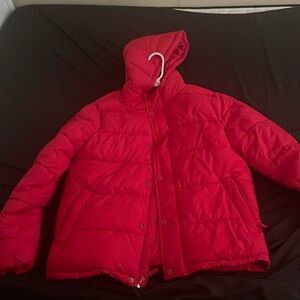 Red Comfy Puffer Coat Jacket for Men
